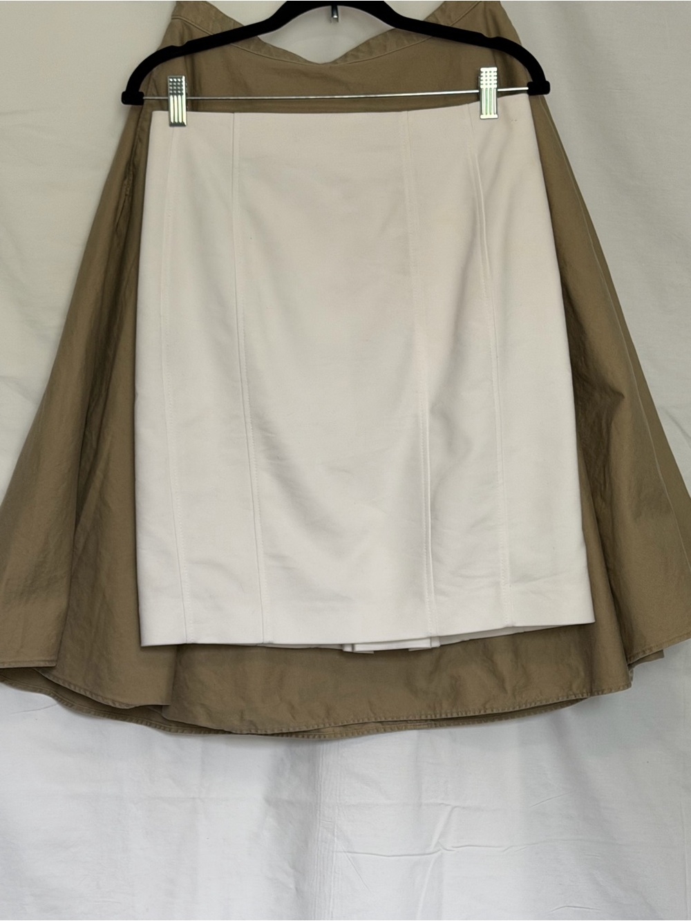 Express White Pencil Skirt with Panel Seams